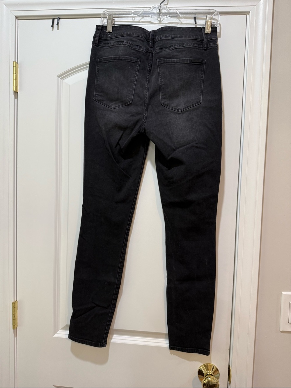 White House Black Market Washed Black Ripped Skinny Jeans - Picture 2 of 5